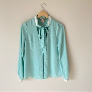 ❤️3/30❤️Vintage Inspired Pastel green Mint Blouse